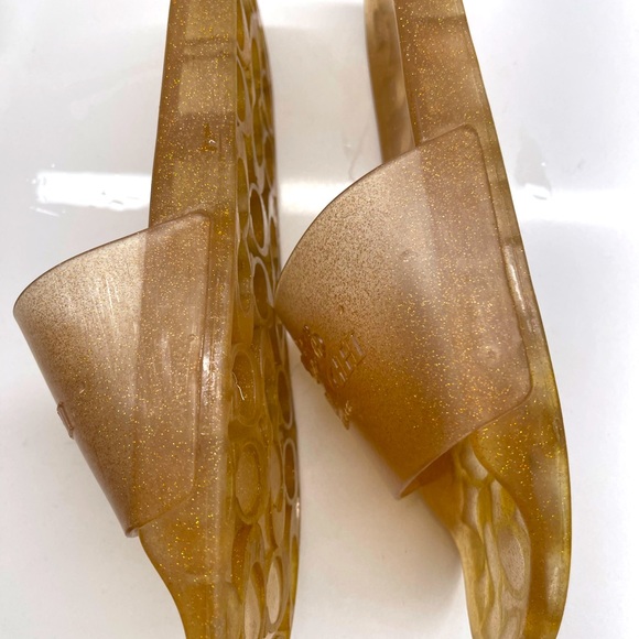 Coach Ulyssa jelly slide dark gold glitter - Picture 4 of 6